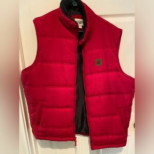 XL Men’s Quilted Red Field & Stream Puffer Vest with Fleece Collar